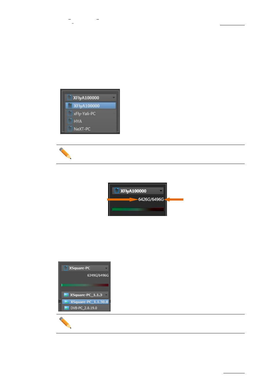 Storage and processing device selection, 1 storage and processing device selection | EVS XFLY Streamer Version 1.02 - April 2013 User Manual User Manual | Page 13 / 25