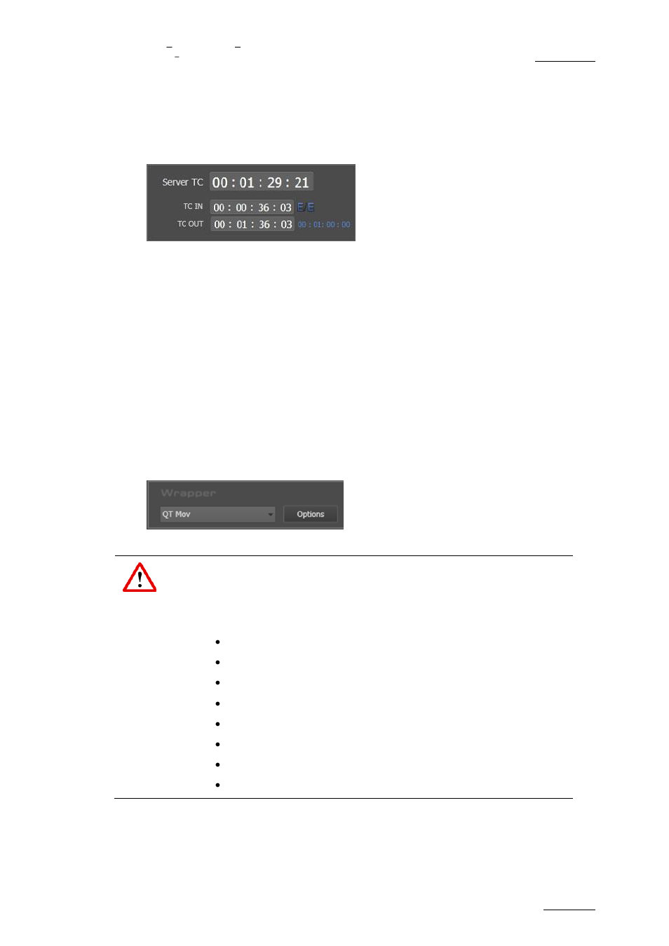 Settings, Wrapper selection, 5 settings | 1 wrapper selection | EVS XFLY Streamer Version 1.02 - April 2013 User Manual User Manual | Page 17 / 25