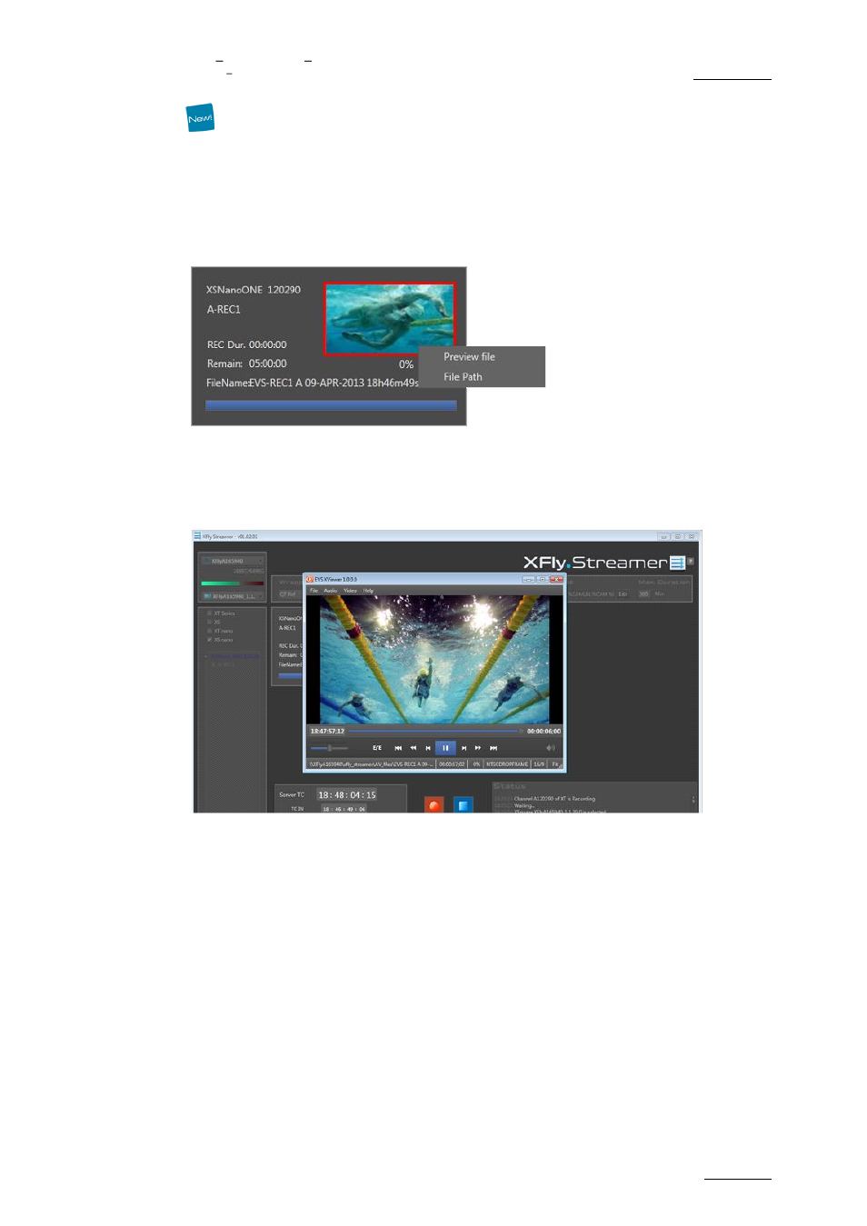How to preview files, Xviewer integration, 3 how to preview files | EVS XFLY Streamer Version 1.02 - April 2013 User Manual User Manual | Page 25 / 25
