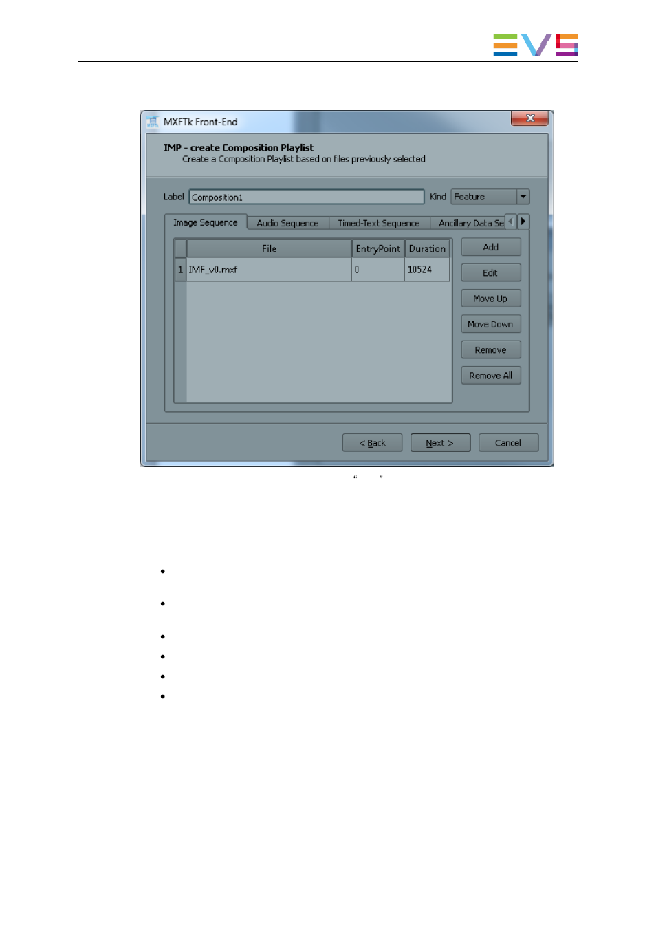 EVS OpenCube MXFTK Version 2.6 - October 2013 User Manual User Manual | Page 39 / 42
