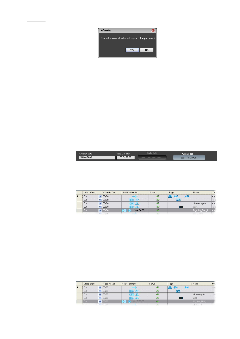 7 the play-list edit area, 1 introduction, 2 drag and drop in the play-list edit area | The play-list edit area, Introduction, Drag and drop in the play-list edit area | EVS IPDirector Version 4.3 - October 2007 Part 3 User's Manual User Manual | Page 145 / 204