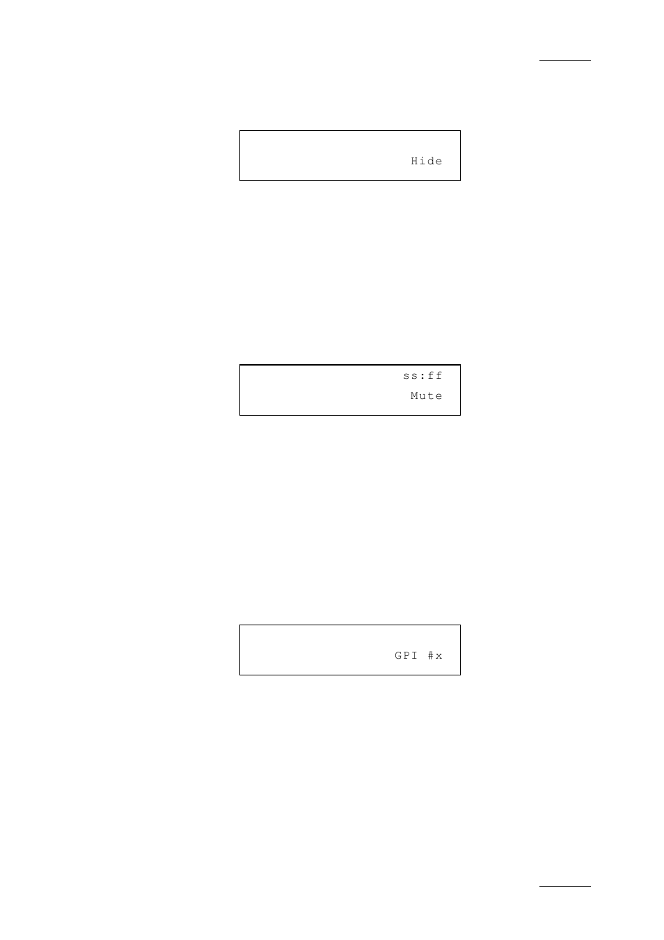 Hide tag, Mute tag, Gpi tag | EVS IPDirector Version 4.3 - October 2007 Part 3 User's Manual User Manual | Page 172 / 204