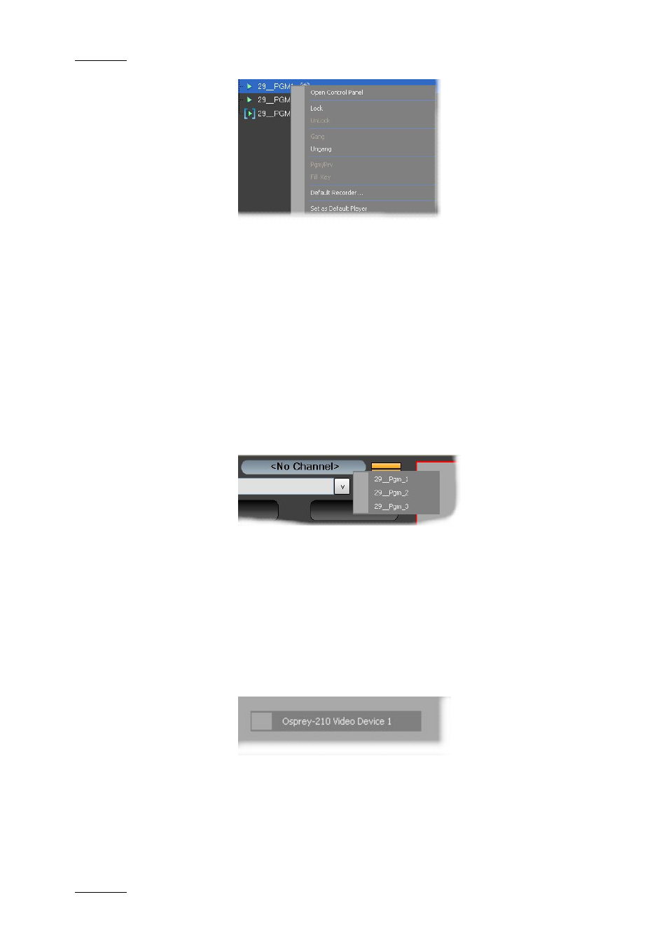 3 video display management, Associating a channel to the preview control panel, Video display management | Ssociating a, Hannel to the preview control panel, Ideo display management | EVS IPDirector Version 4.3 - October 2007 Part 3 User's Manual User Manual | Page 175 / 204