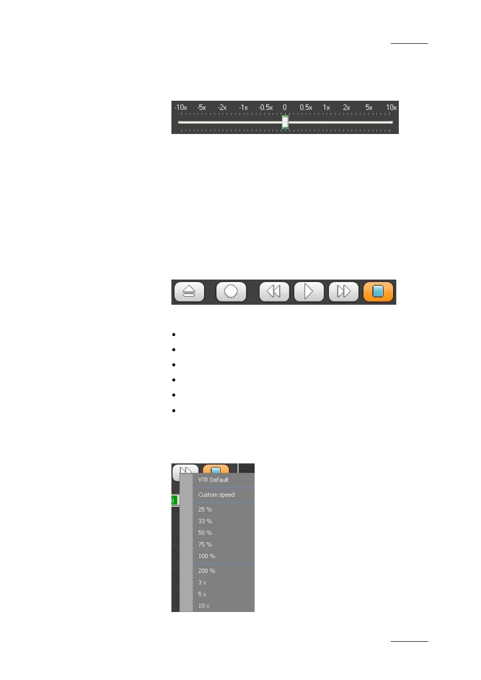 Jog bar, Transport buttons | EVS IPDirector Version 4.3 - October 2007 Part 3 User's Manual User Manual | Page 28 / 204