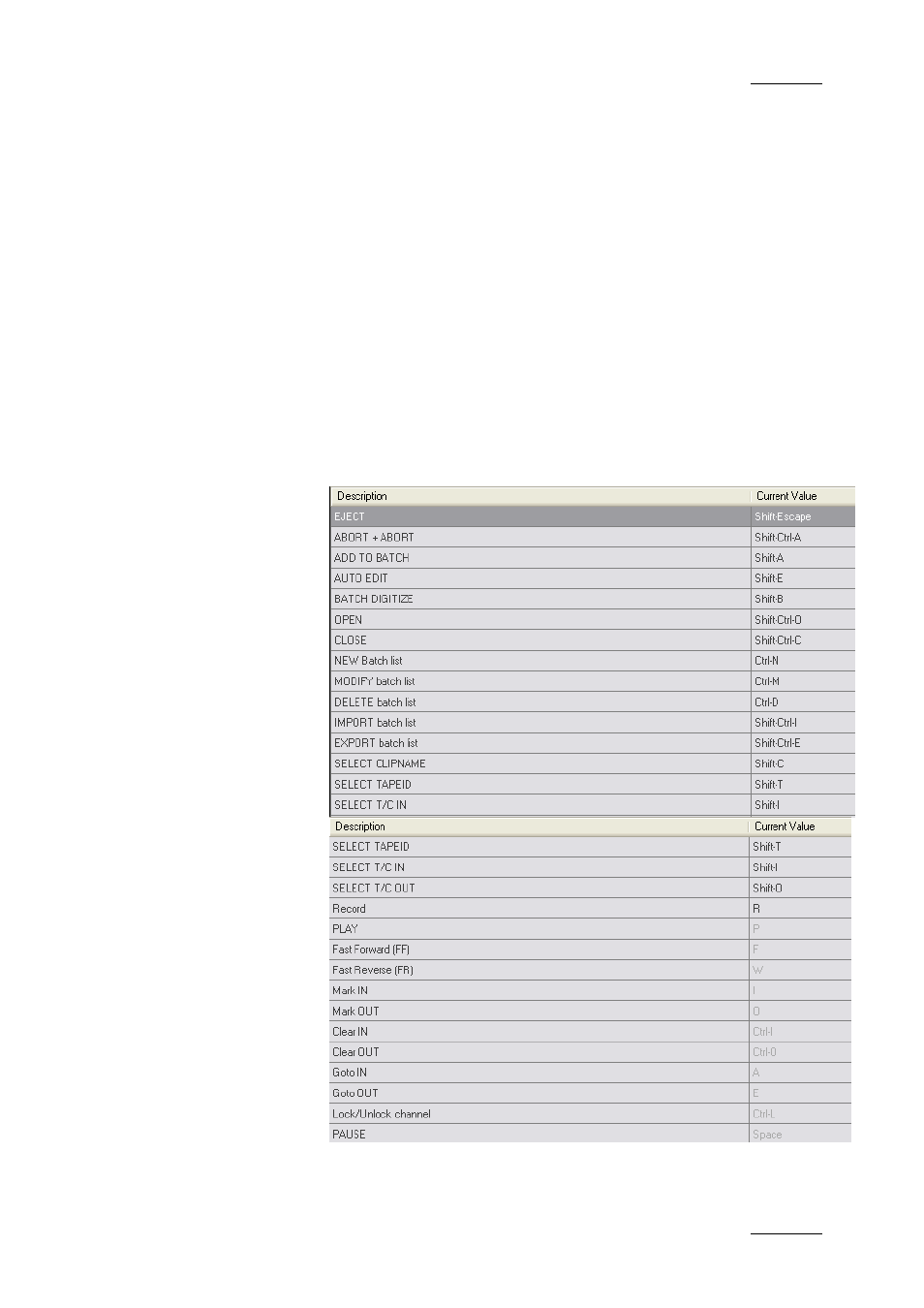 6 vtr control panel shortcuts, Vtr control panel shortcuts | EVS IPDirector Version 4.3 - October 2007 Part 3 User's Manual User Manual | Page 38 / 204