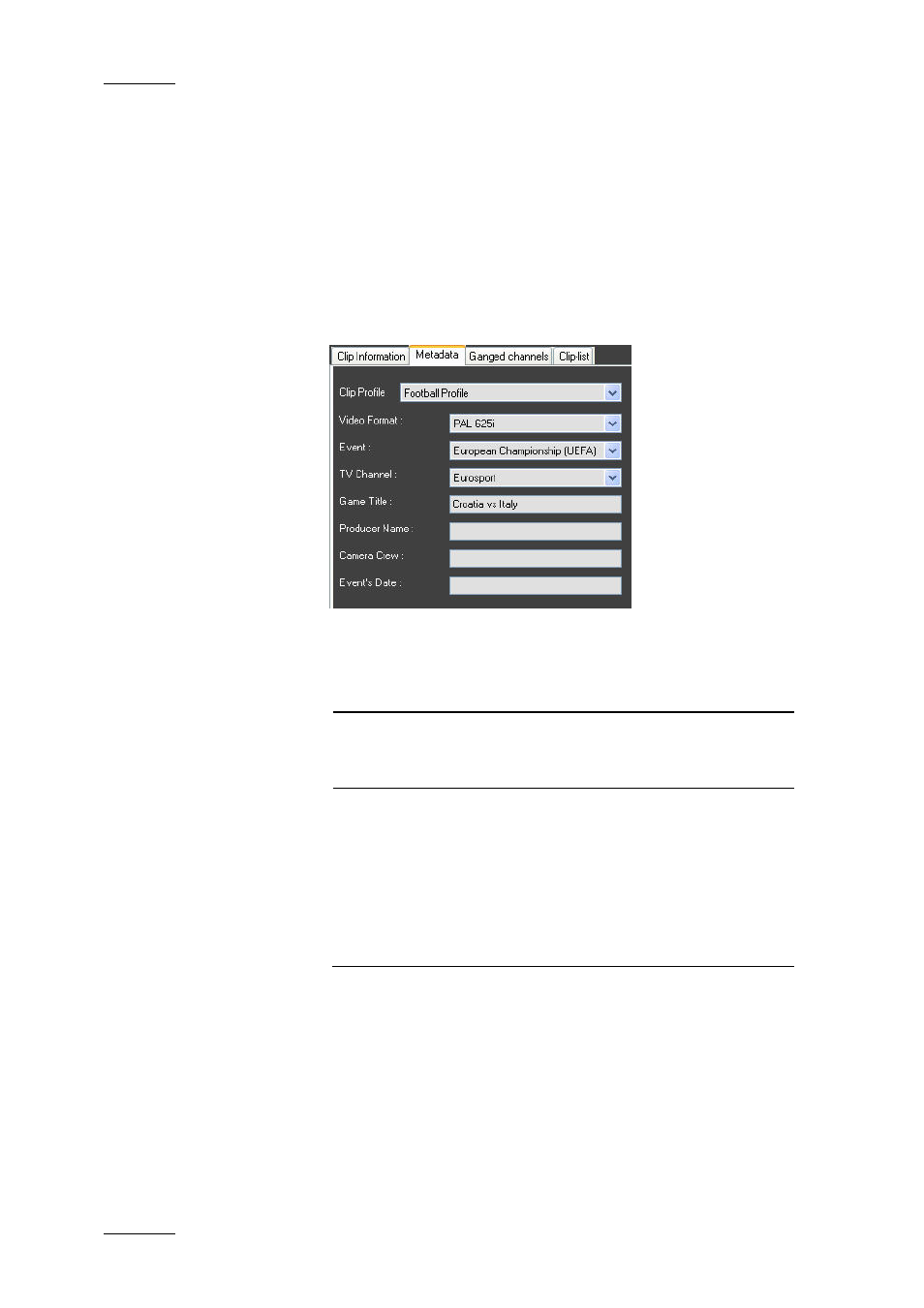 9 metadata tab, Metadata tab | EVS IPDirector Version 4.3 - October 2007 Part 3 User's Manual User Manual | Page 75 / 204