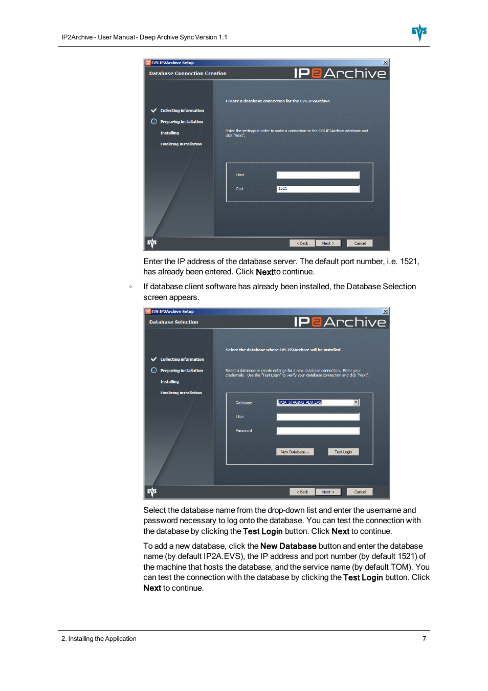 EVS IP2Archive Deep Archive Sync Version 1.1 - October 2012 User Manual User Manual | Page 12 / 66