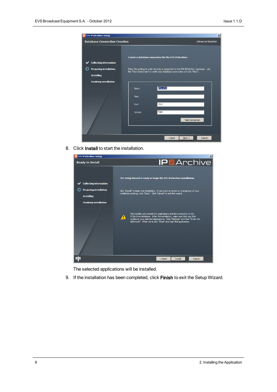 EVS IP2Archive Deep Archive Sync Version 1.1 - October 2012 User Manual User Manual | Page 13 / 66