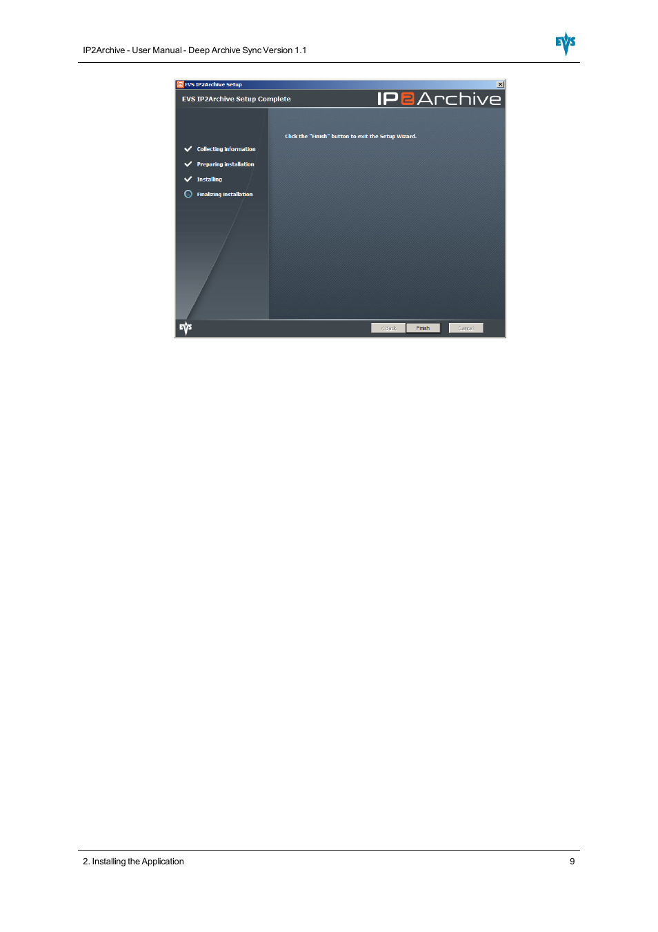 EVS IP2Archive Deep Archive Sync Version 1.1 - October 2012 User Manual User Manual | Page 14 / 66