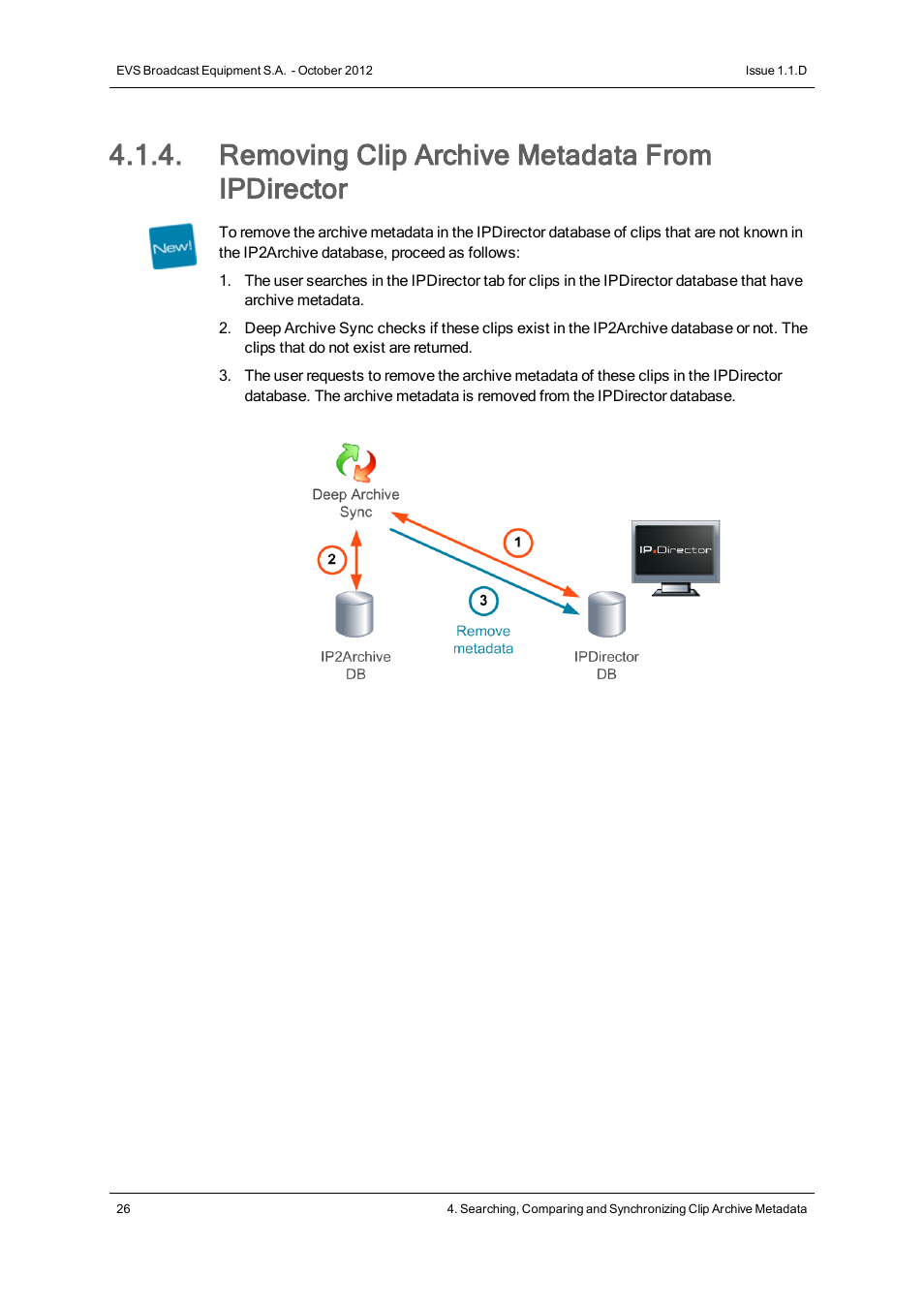 Removing clip archive metadata from ipdirector | EVS IP2Archive Deep Archive Sync Version 1.1 - October 2012 User Manual User Manual | Page 31 / 66