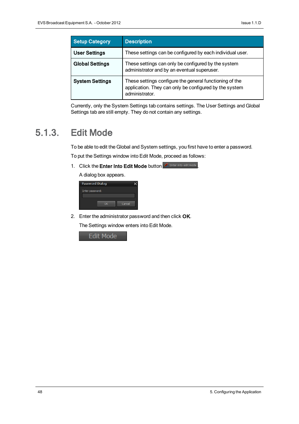 Edit mode | EVS IP2Archive Deep Archive Sync Version 1.1 - October 2012 User Manual User Manual | Page 53 / 66