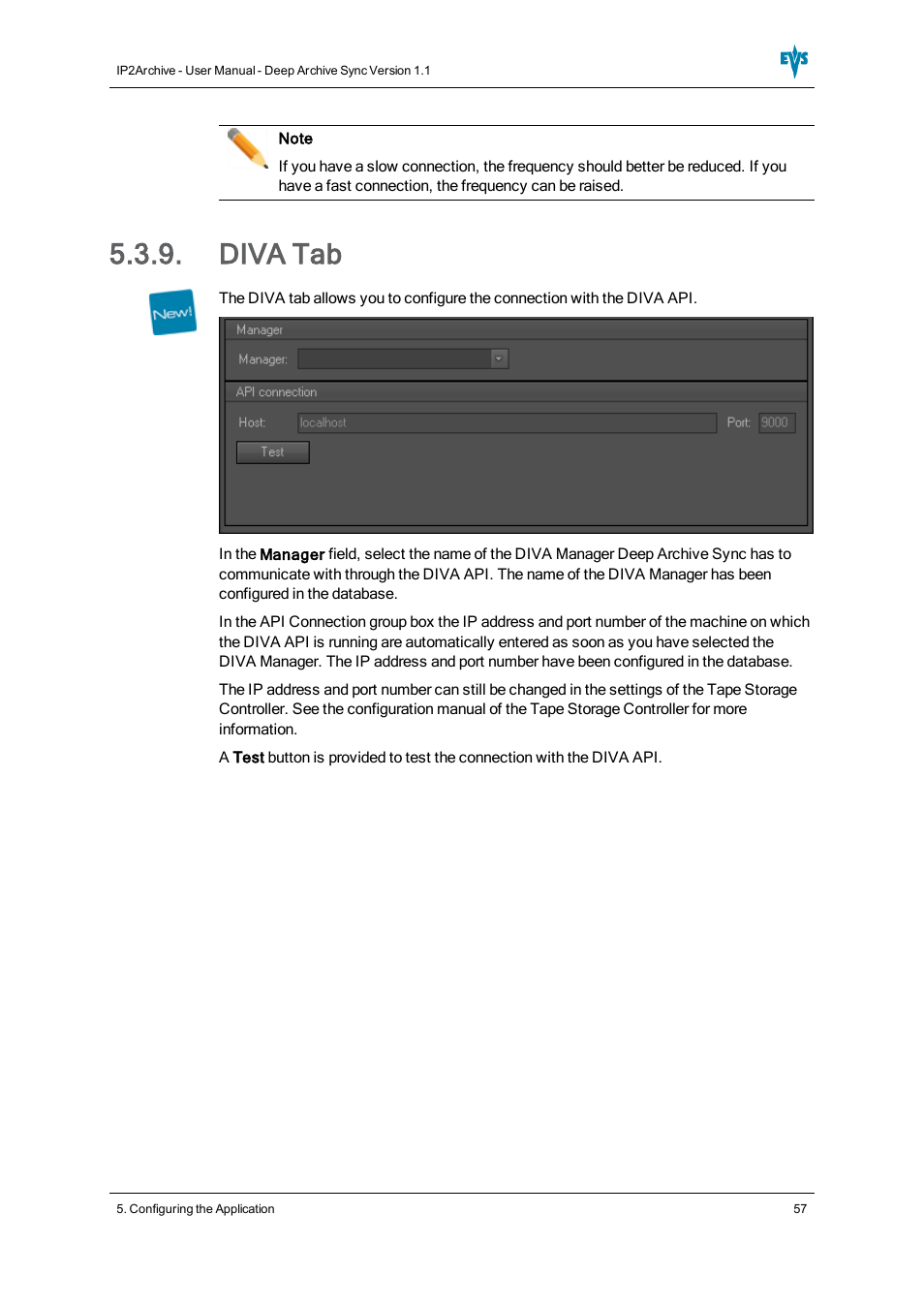 Diva tab | EVS IP2Archive Deep Archive Sync Version 1.1 - October 2012 User Manual User Manual | Page 62 / 66