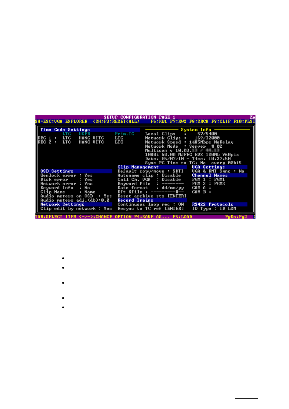 1 introduction, 2 system information, 3 osd settings | Introduction, System information, Osd settings, N 2.2, 2 general settings (page 1), 3 osd, Ntroduction | EVS MulticamLSM Version 10.04 - January 2011 Configuration Manual User Manual | Page 13 / 98
