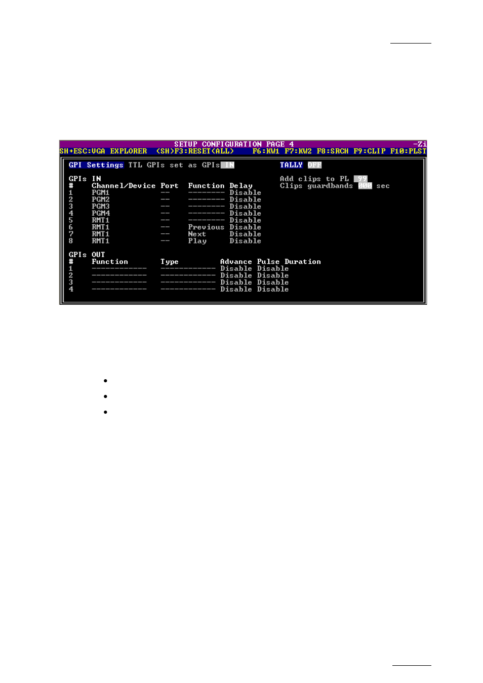 1 gpi types, Gpi types, N 2.6 ‘gpi settings | E 21, 6 gpi settings (page 4), 1 gpi, Ypes | EVS MulticamLSM Version 10.04 - January 2011 Configuration Manual User Manual | Page 29 / 98