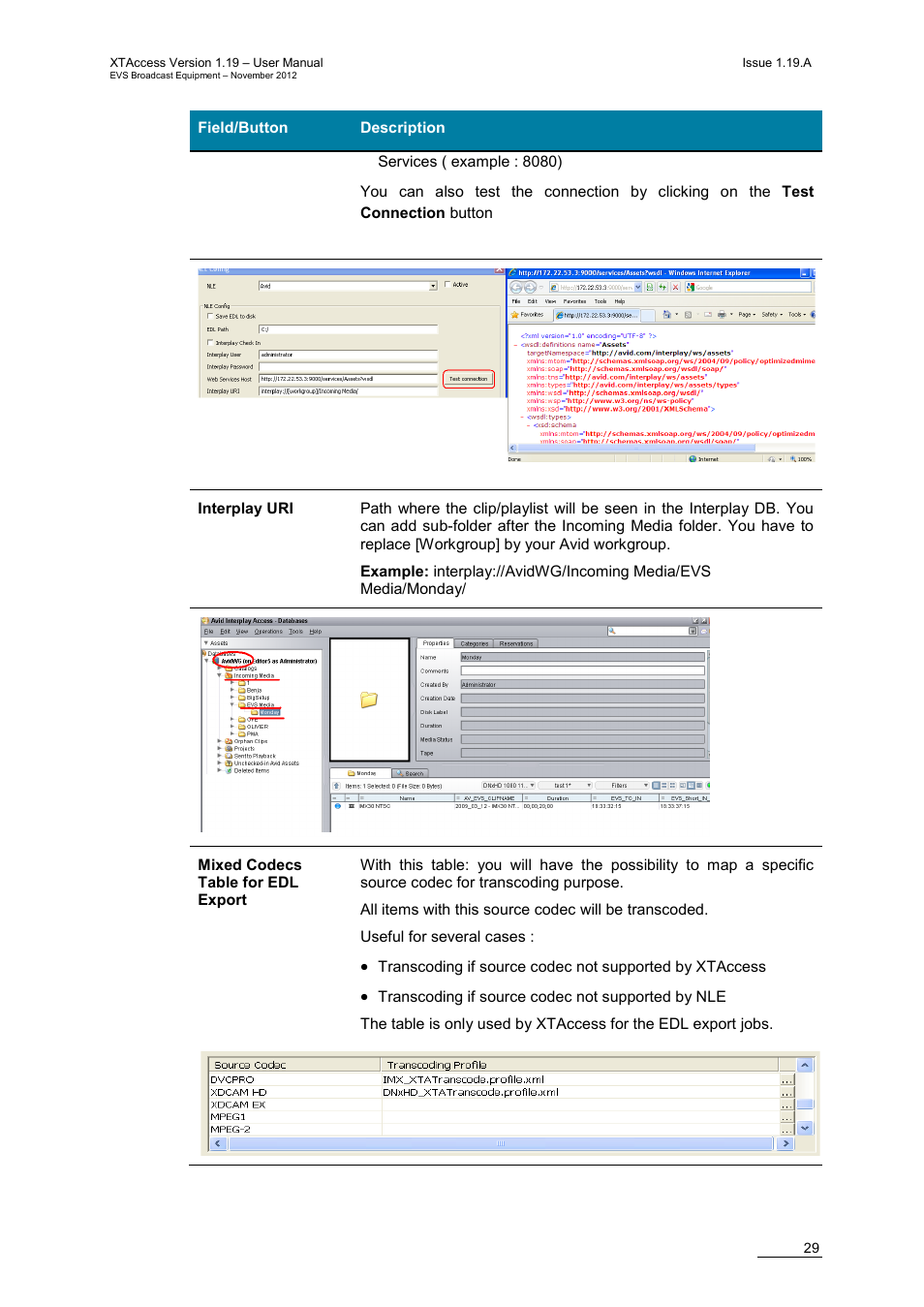 EVS XTAccess Version 1.19 - November 2012 User Manual User Manual | Page 39 / 112