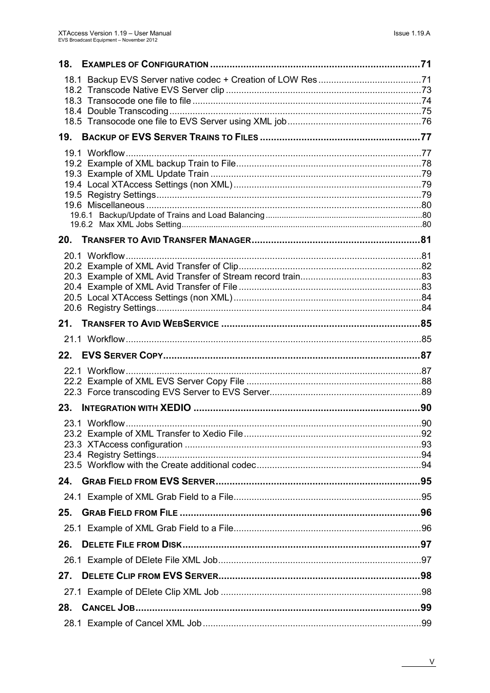 EVS XTAccess Version 1.19 - November 2012 User Manual User Manual | Page 7 / 112