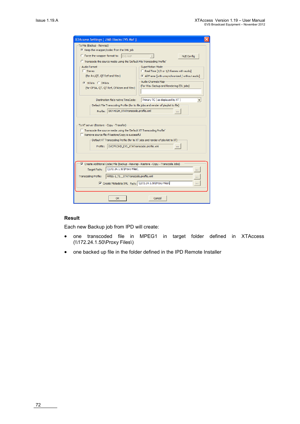 EVS XTAccess Version 1.19 - November 2012 User Manual User Manual | Page 82 / 112