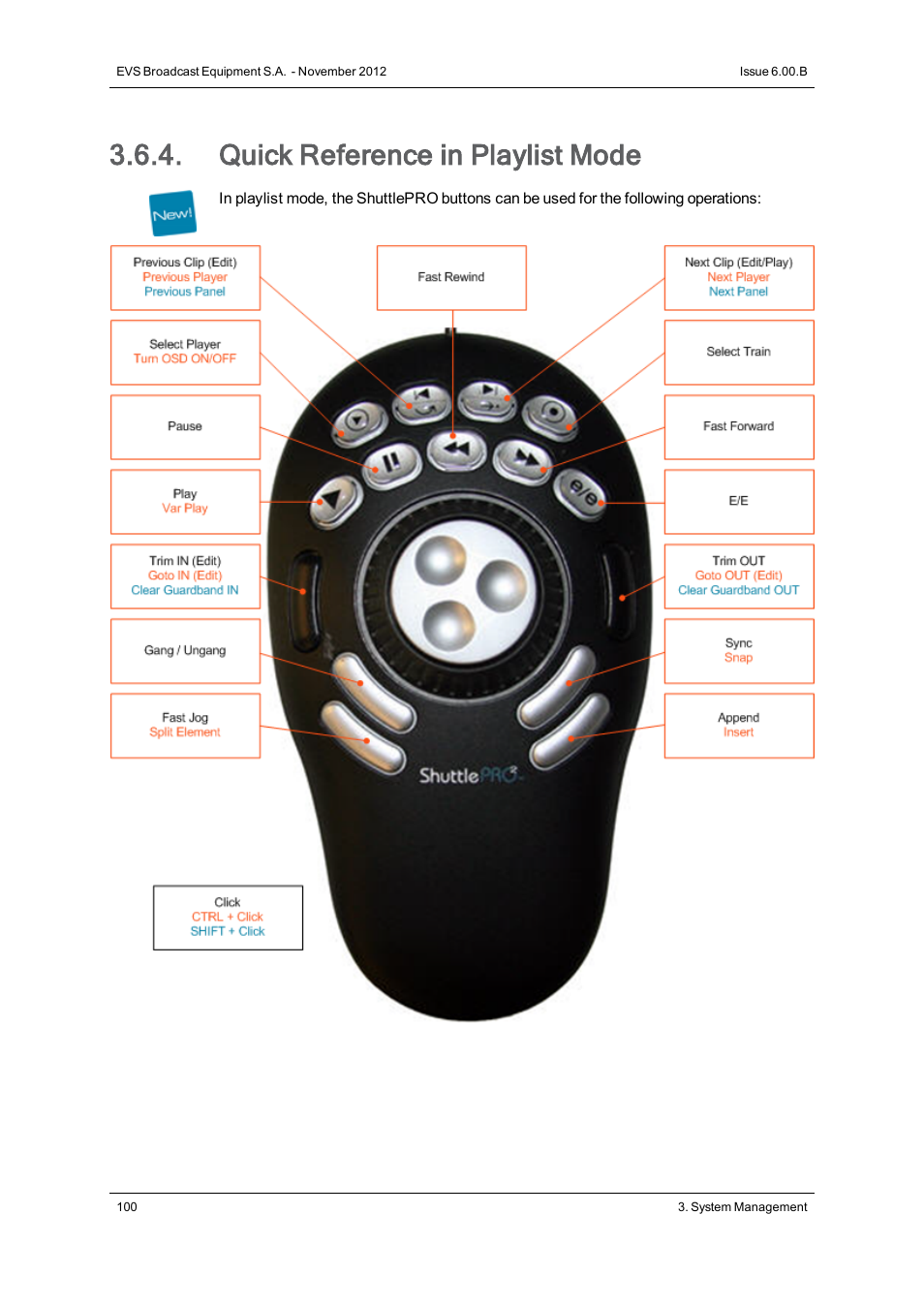 Quick reference in playlist mode | EVS IPDirector Version 6.0 - November 2012 Part 1 User's Manual User Manual | Page 110 / 140