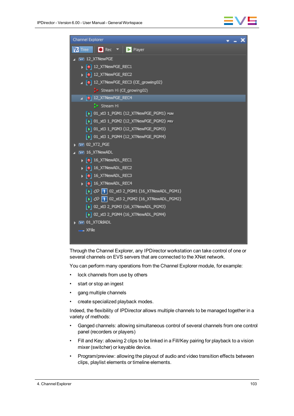 EVS IPDirector Version 6.0 - November 2012 Part 1 User's Manual User Manual | Page 113 / 140
