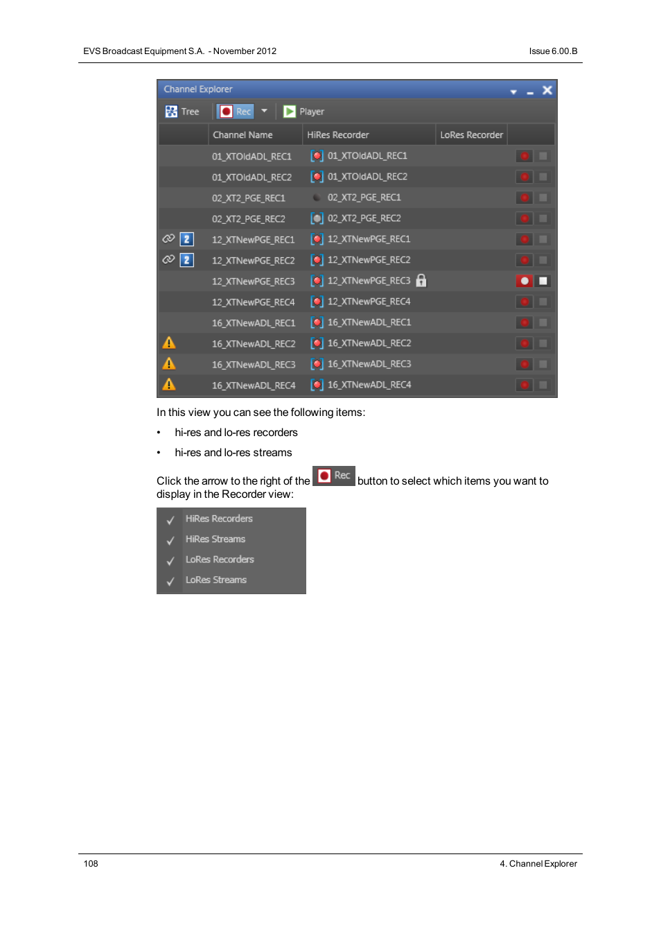 EVS IPDirector Version 6.0 - November 2012 Part 1 User's Manual User Manual | Page 118 / 140