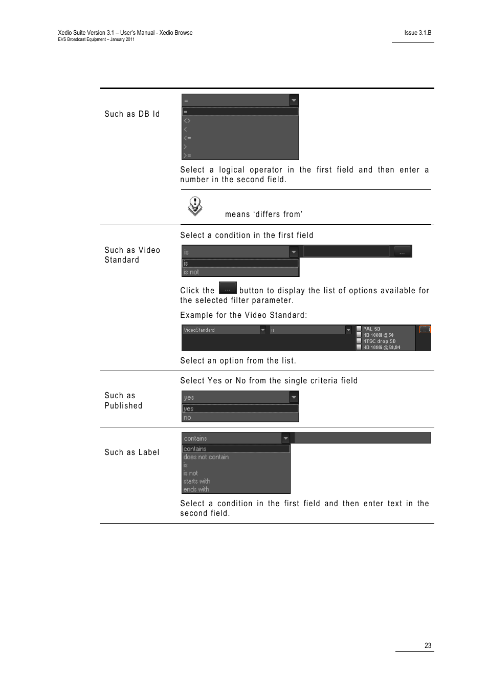 EVS XEDIO Browse Version 3.1 - January 2011 User Manual User Manual | Page 28 / 38