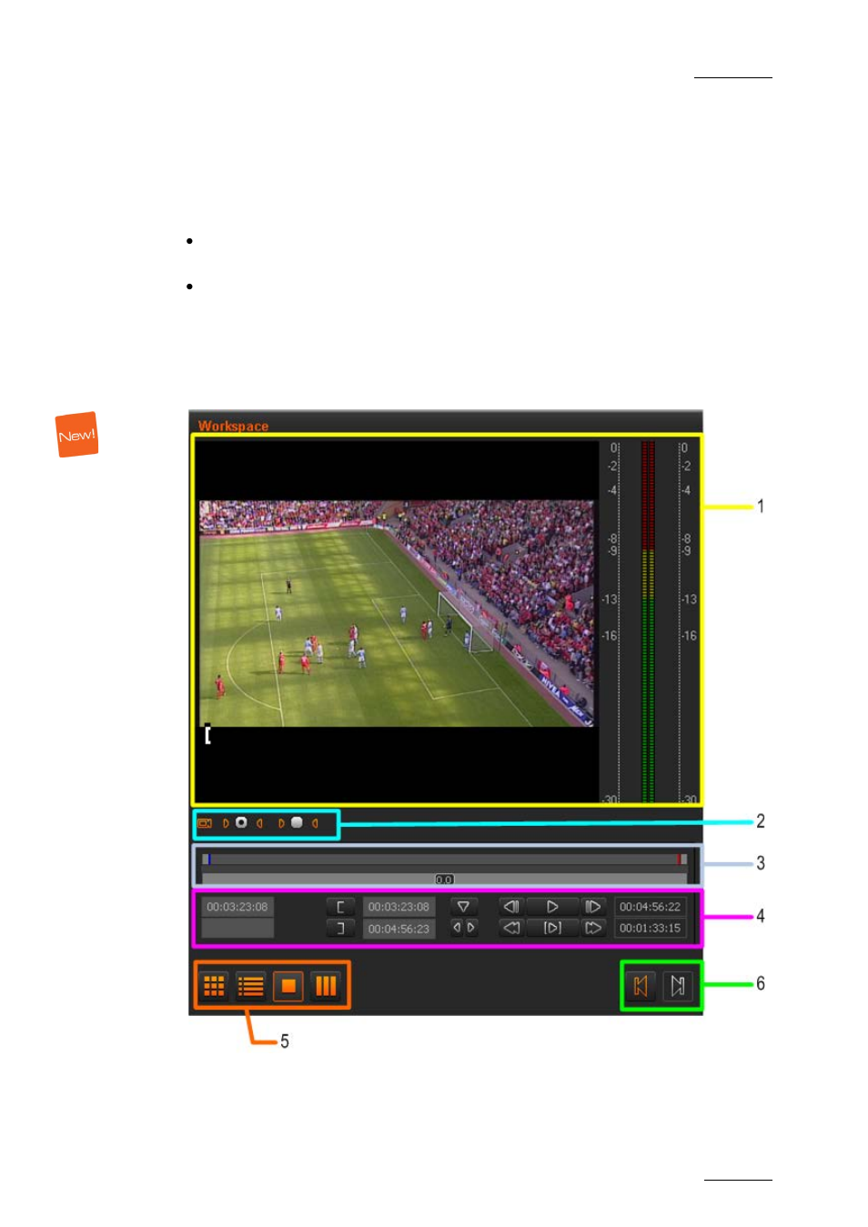 5 clip player view in the workspace area, Purpose, Overview | Clip player view in the workspace area, Layer, Iew in the, Orkspace | EVS Xedio Dispatcher Version 4.00 - July 2011 User Manual User Manual | Page 43 / 97