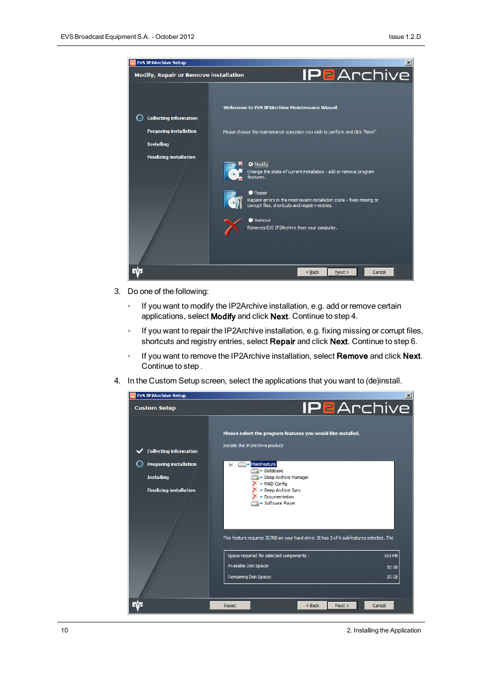EVS IP2Archive MAD Config Version 1.2 - October 2012 User Manual User Manual | Page 15 / 48