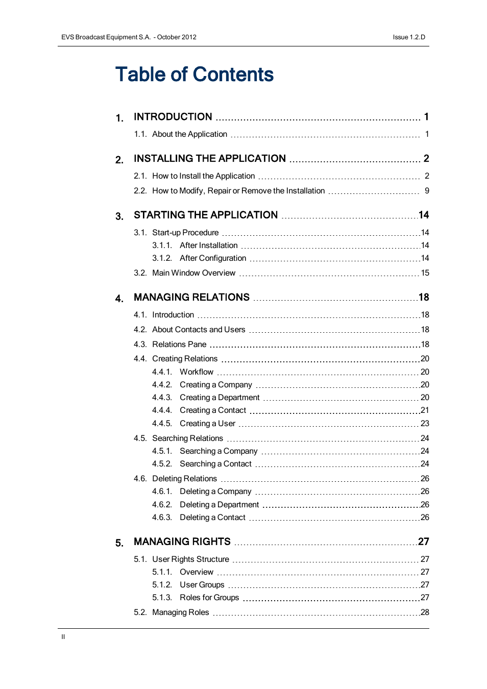 EVS IP2Archive MAD Config Version 1.2 - October 2012 User Manual User Manual | Page 3 / 48