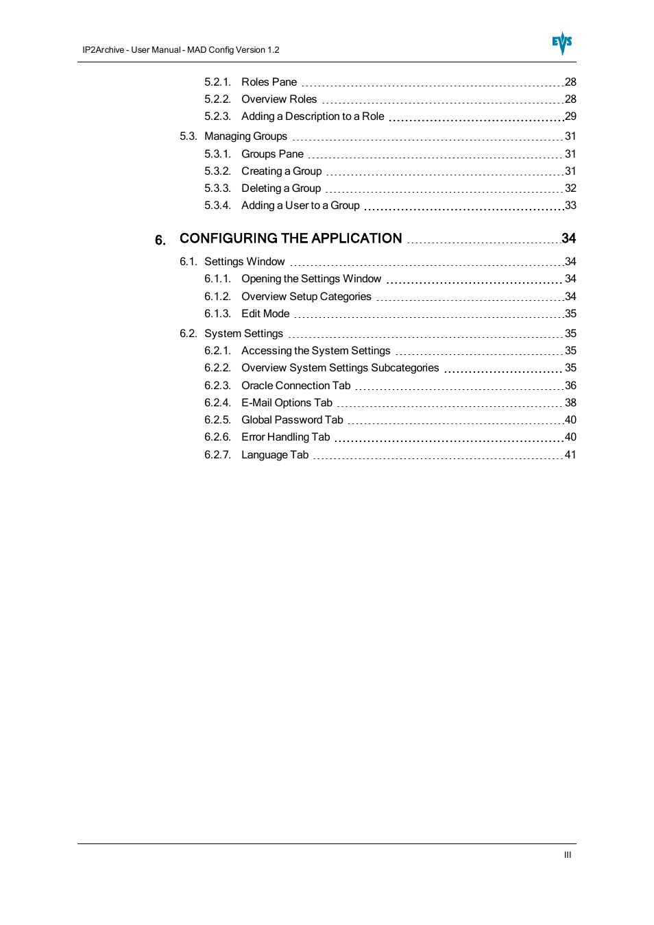 EVS IP2Archive MAD Config Version 1.2 - October 2012 User Manual User Manual | Page 4 / 48