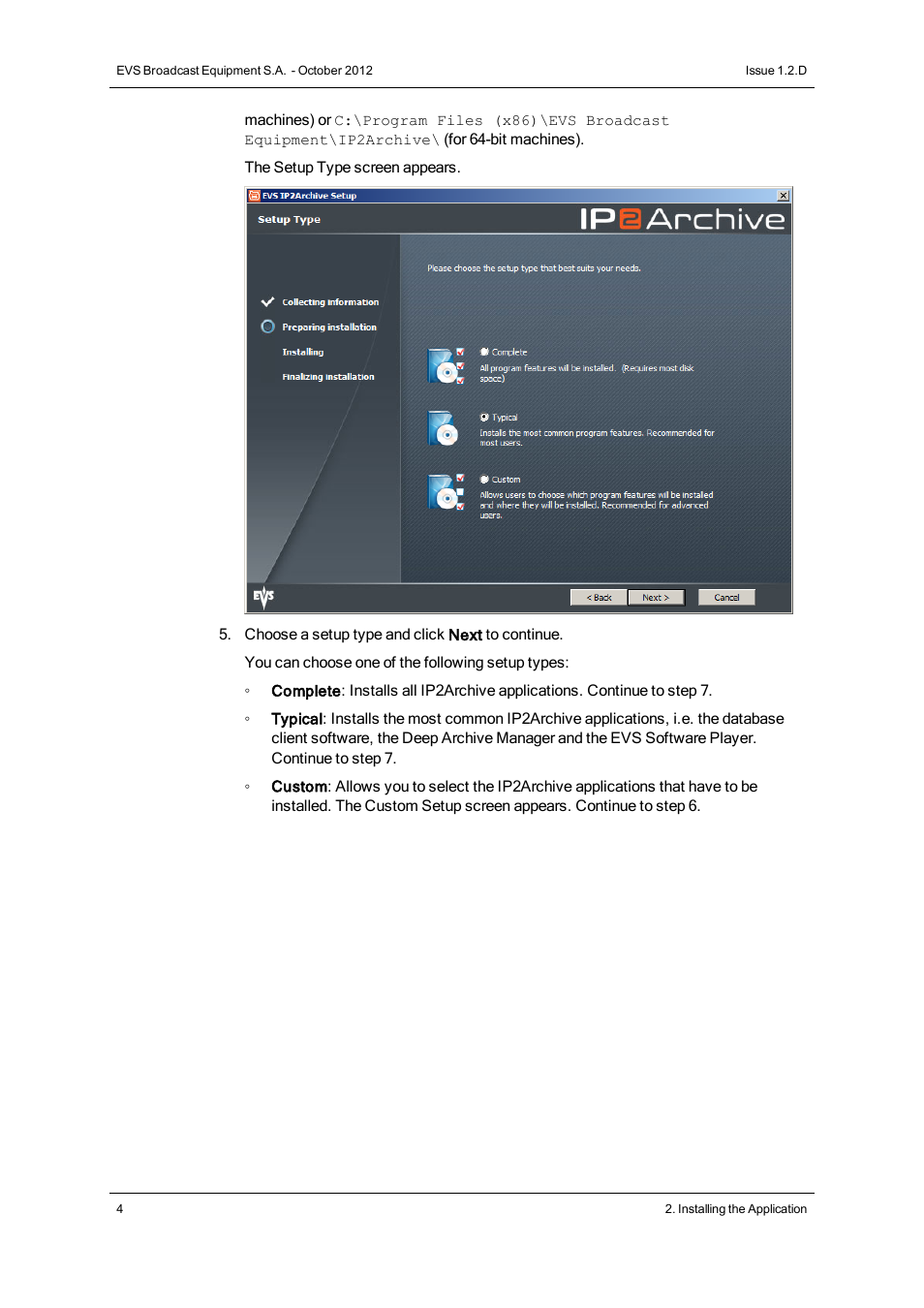 EVS IP2Archive MAD Config Version 1.2 - October 2012 User Manual User Manual | Page 9 / 48