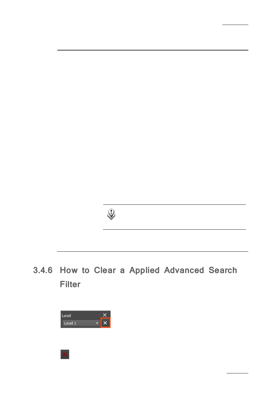 6 how to clear a applied advanced search filter, How to clear a applied advanced search filter | EVS IPBrowse Version 6.0 - November 2012 User's Manual User Manual | Page 45 / 90