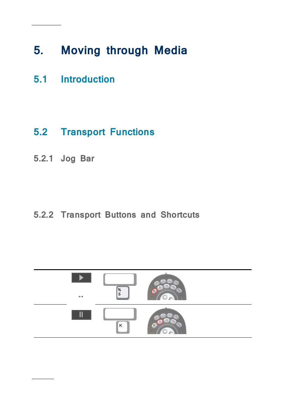 Moving through media, 1 introduction, 2 transport functions | 1 jog bar, 2 transport buttons and shortcuts, Oving through, Edia, Introduction, Transport functions, Jog bar | EVS IPBrowse Version 6.0 - November 2012 User's Manual User Manual | Page 60 / 90