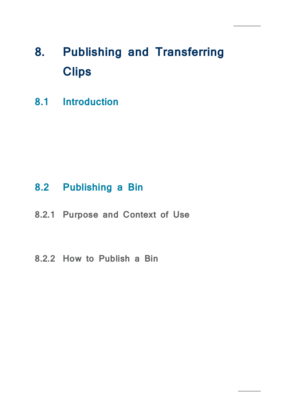 Publishing and transferring clips, 1 introduction, 2 publishing a bin | 1 purpose and context of use, 2 how to publish a bin, Ublishing and, Ransferring, Lips, Introduction, Publishing a bin | EVS IPBrowse Version 6.0 - November 2012 User's Manual User Manual | Page 77 / 90