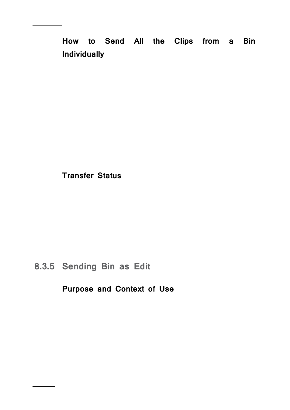 How to send all the clips from a bin individually, Transfer status, 5 sending bin as edit | Purpose and context of use, Sending bin as edit, Nd 8.3.5 | EVS IPBrowse Version 6.0 - November 2012 User's Manual User Manual | Page 80 / 90