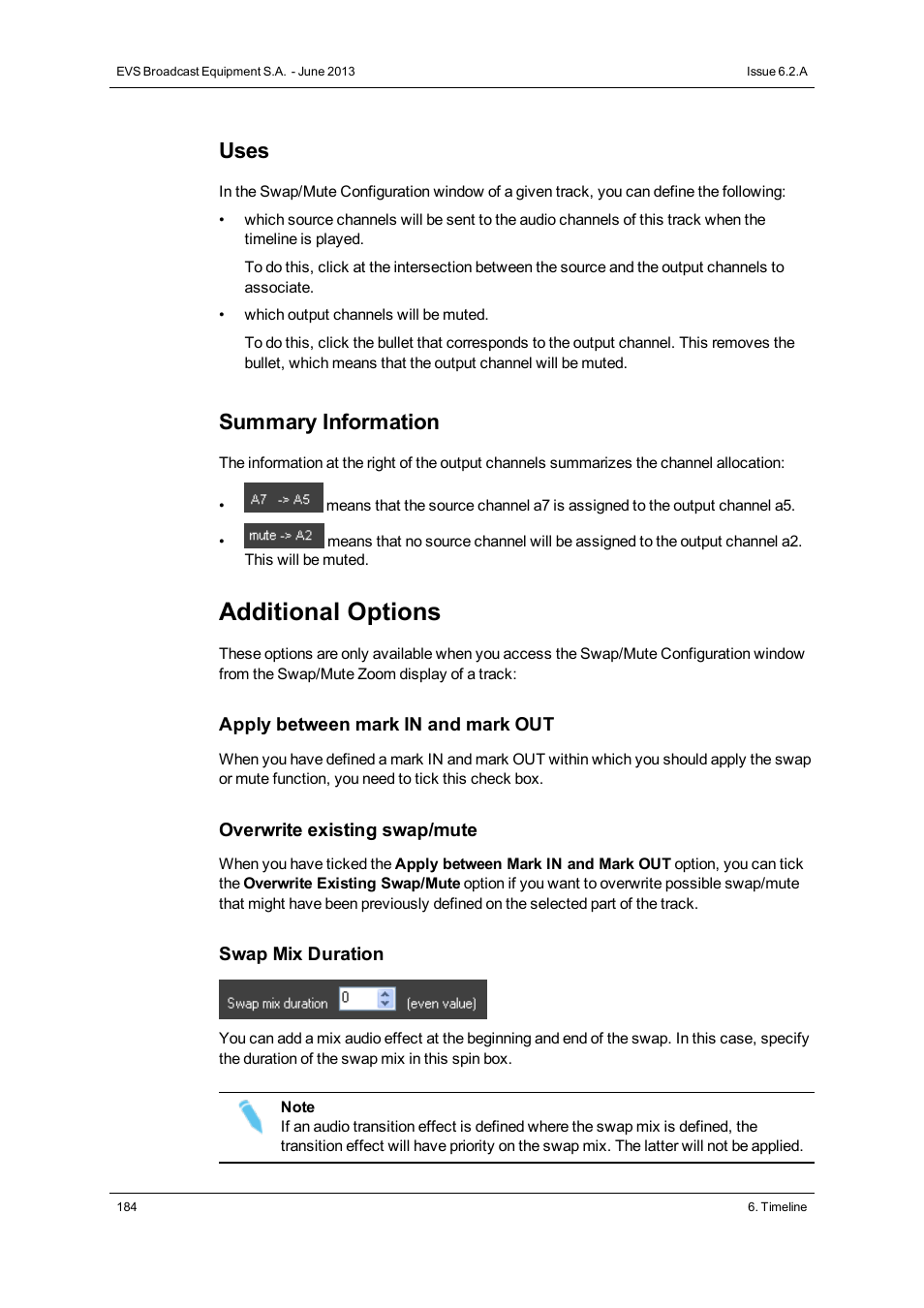 Additional options, Uses, Summary information | EVS IPDirector Version 6.2 - June 2013 IPEDIT User Manual User Manual | Page 196 / 264