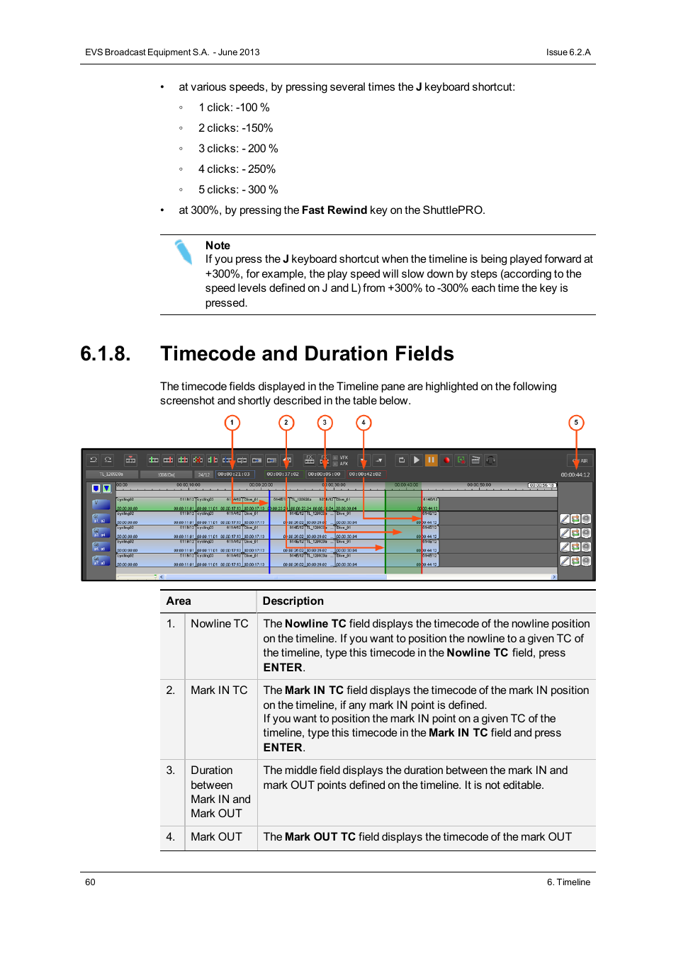 Timecode and duration fields | EVS IPDirector Version 6.2 - June 2013 IPEDIT User Manual User Manual | Page 72 / 264