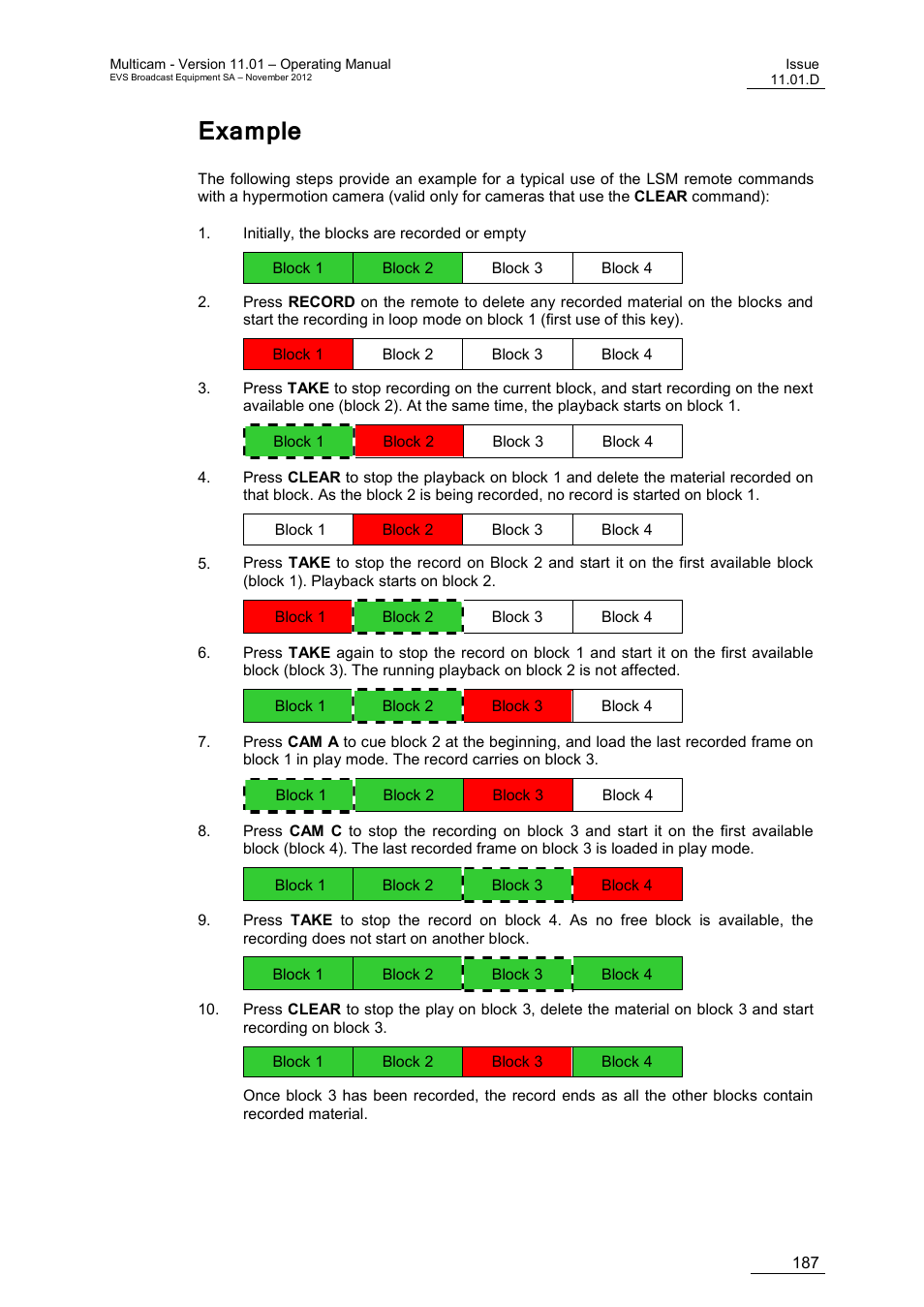 Example | EVS XT3 MulticamLSM Version 11.01 - November 2012 Operation Manual User Manual | Page 197 / 209