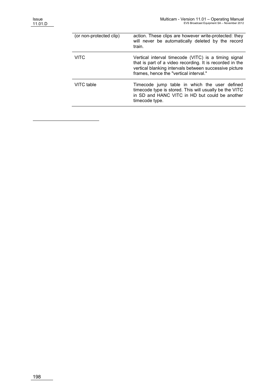 EVS XT3 MulticamLSM Version 11.01 - November 2012 Operation Manual User Manual | Page 208 / 209