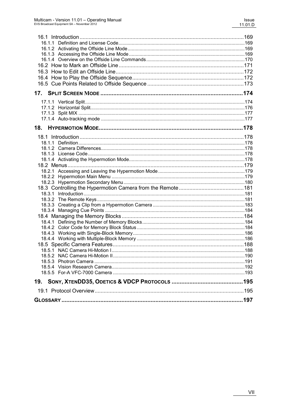 EVS XT3 MulticamLSM Version 11.01 - November 2012 Operation Manual User Manual | Page 9 / 209