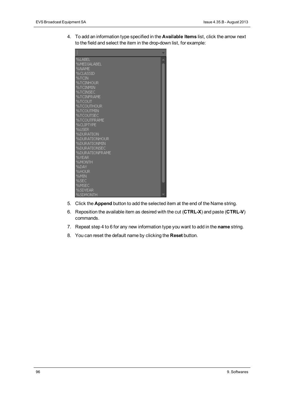 EVS XEDIO Manager Version 4.35 - August 2013 User Manual User Manual | Page 106 / 142