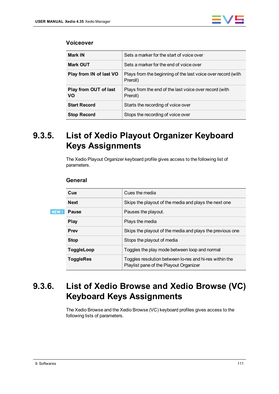 EVS XEDIO Manager Version 4.35 - August 2013 User Manual User Manual | Page 121 / 142