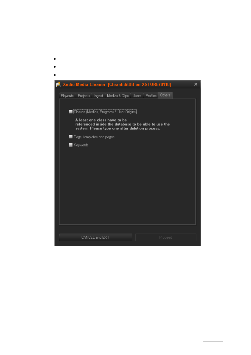 7 others, Others | EVS XEDIO Media Cleaner Version 4.2 - June 2012 User Manual User Manual | Page 15 / 18