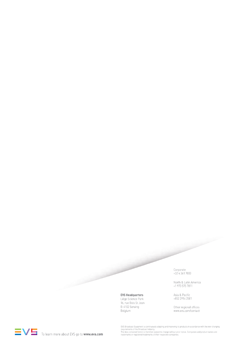 EVS XFLY Streamer Version 1.03 - September 2013 User Manual User Manual | Page 26 / 26