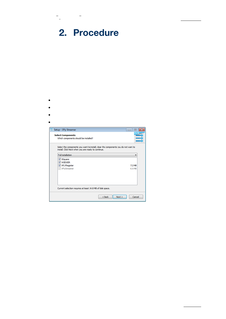 Rocedure | EVS XFLY Streamer Version 1.03 - September 2013 User Manual User Manual | Page 7 / 26