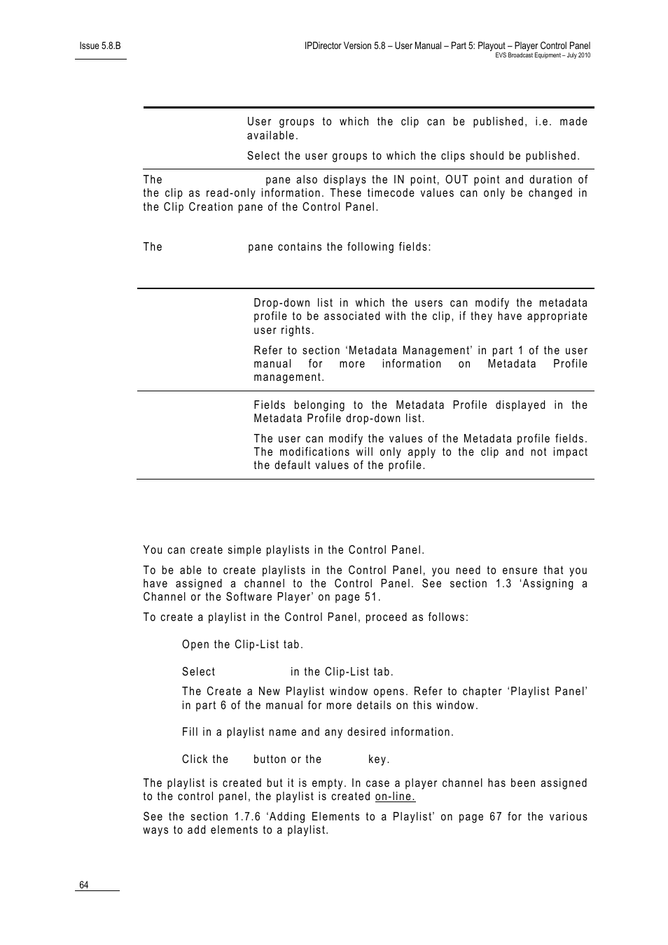 3 how to create a playlist in the control panel, How to create a playlist in the control panel, Ow to | Reate a, Laylist in the, Ontrol, Anel | EVS IPDirector Version 5.8 - July 2010 Part 5 User's Manual User Manual | Page 73 / 102