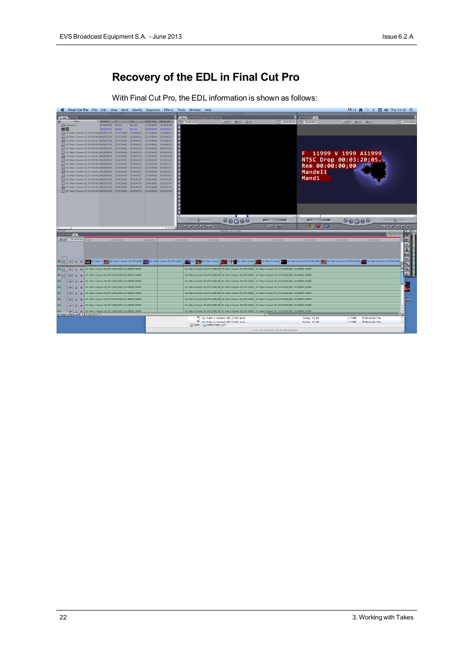 Recovery of the edl in final cut pro | EVS IPDirector Version 6.2 - June 2013 DIRECTOR’S CUT User Manual User Manual | Page 30 / 34