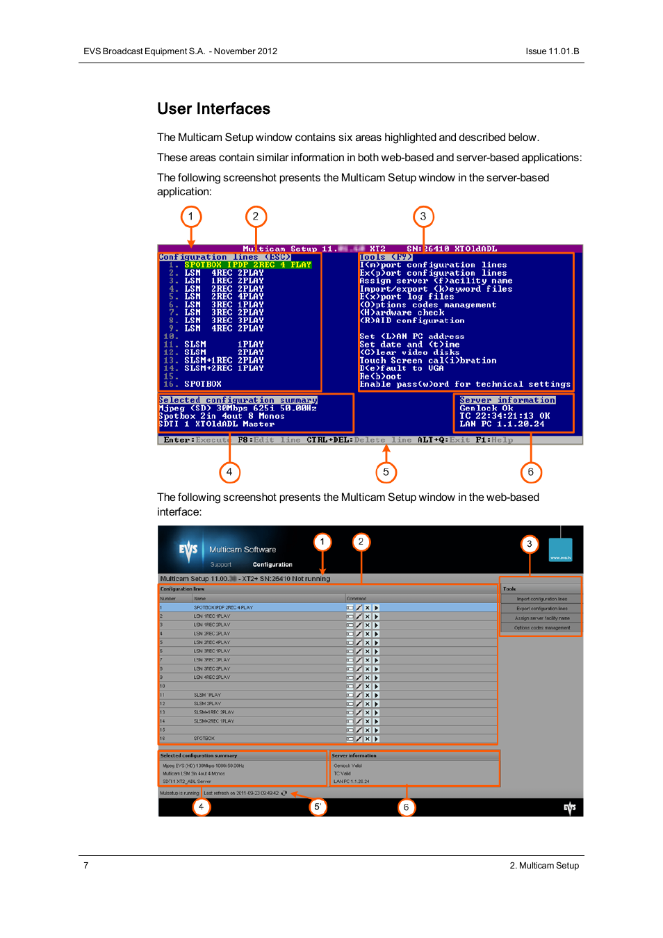 User interfaces | EVS XT2 Version 11.01 - November 2012 Configuration Manual User Manual | Page 17 / 226