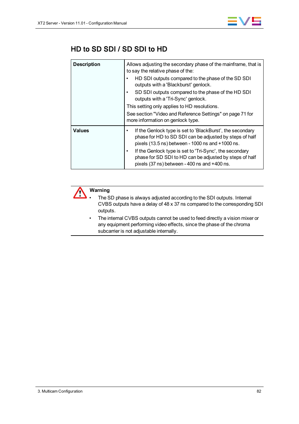 Hd to sd sdi / sd sdi to hd | EVS XT2 Version 11.01 - November 2012 Configuration Manual User Manual | Page 92 / 226