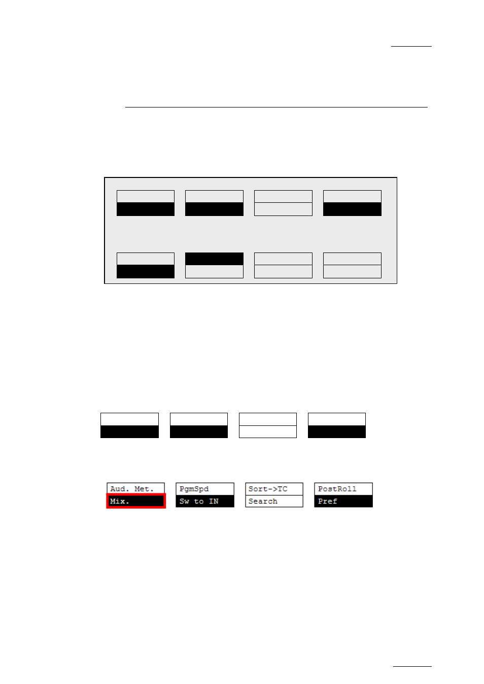 Pgm-prv mode, 1 1pgm+prv (press a from main menu), 1 secondary menu | 1pgm+prv (press a from main menu), Secondary menu, Econdary | EVS MulticamLSM Version 10.04 - January 2011 Operating Manual User Manual | Page 37 / 201