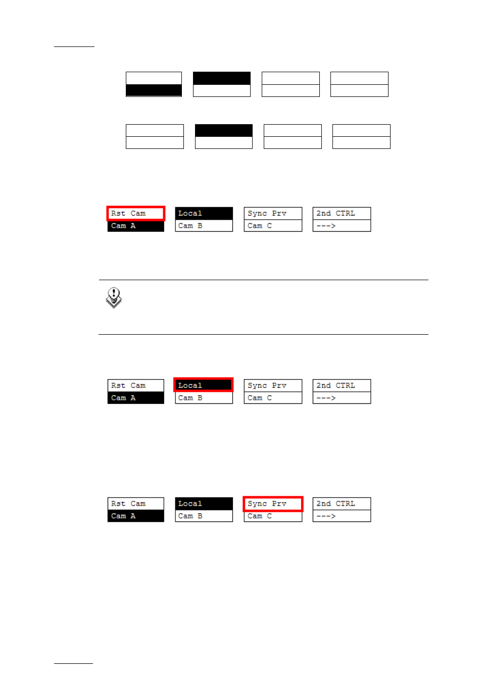 Rst cam, Local, Sync prv | EVS MulticamLSM Version 10.04 - January 2011 Operating Manual User Manual | Page 40 / 201